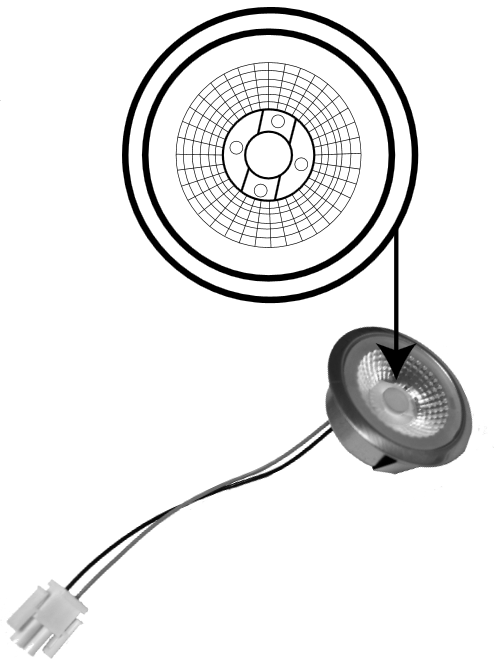 SPOT + AMPOULE LED pour HOTTE ROBLIN - 133.0287.945