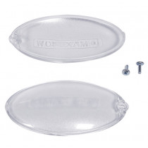Kit de 2 plafonniers cache lampe en plastique pour hotte smeg 