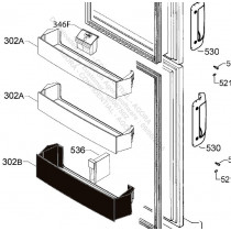 Balconnet à bouteilles , étagère, clayette , réfrigérateur  Blomberg , De Dietrich,  Juno, Küppersbusch, Privileg, Zanker, Zanussi, Zoppas 